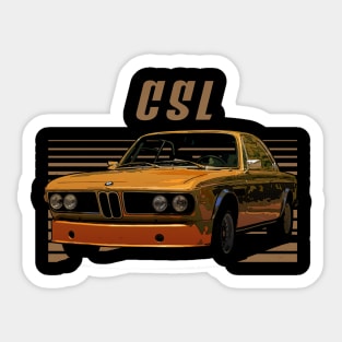 BMW CSL 1972 Awesome Automobile Sticker